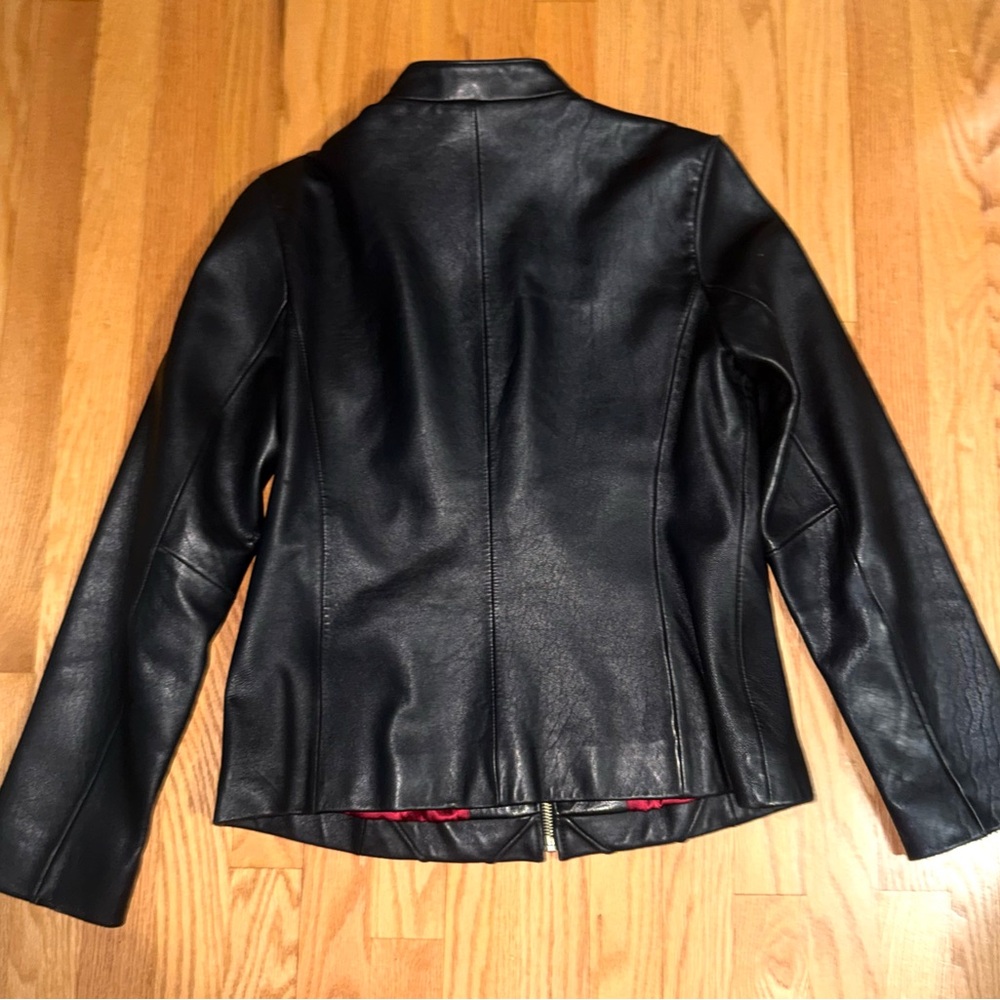 Mossimo Black Leather Jacket Medium - Picture 2 of 6